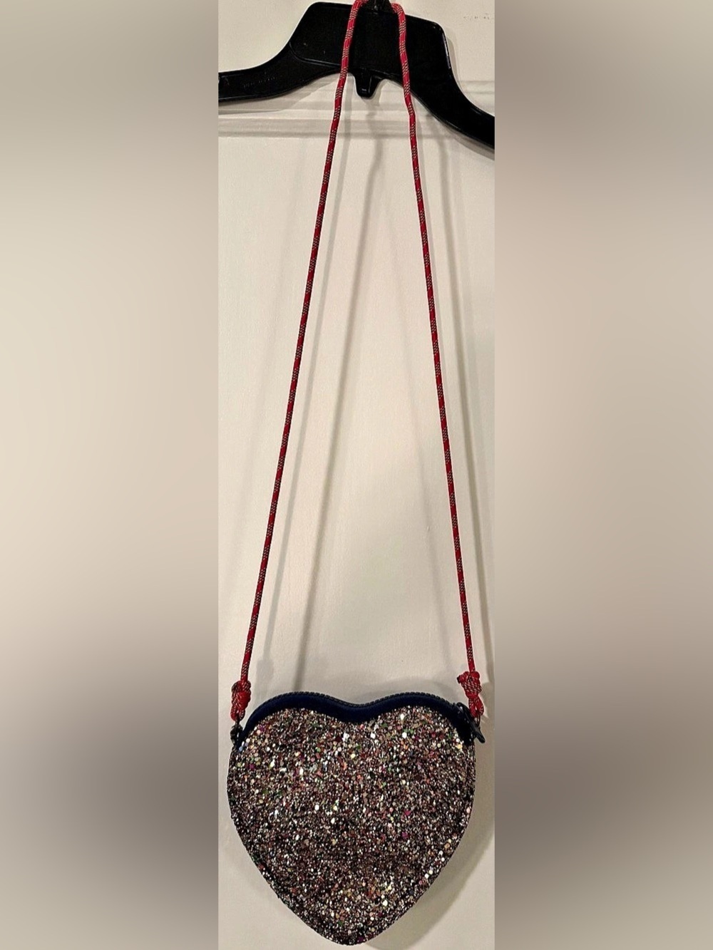Crewcuts Glitter Heart Crossbody Purse Multicolor